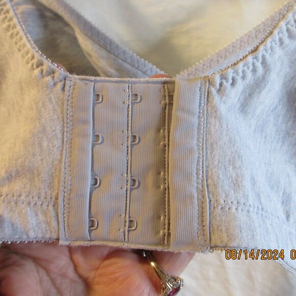 BALI ADORABLE BRA~ BOW & SATIN STRAPS~36DD #3036, 85% COTTON & 15%SPANDEX GRAY - Picture 11 of 13